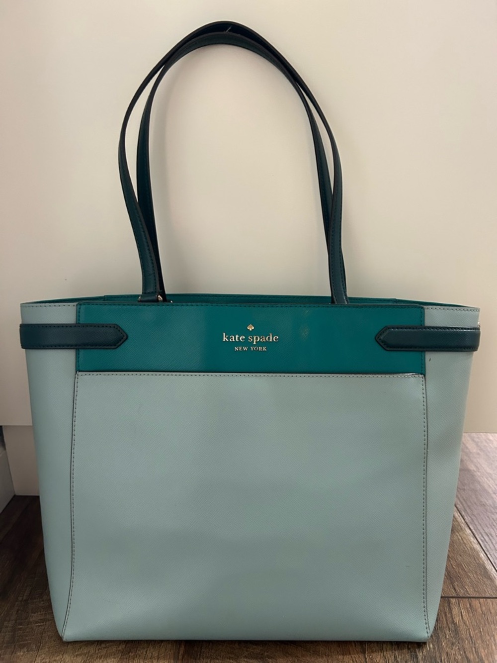 kate spade Two-Tone Teal & Light Blue Tote